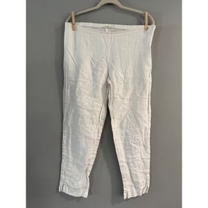 Eileen Fisher Linen‎ Crop Pants Womens Size S White Lightweight Casual